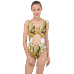 Gold Octopus Center Cut Out Swimsuit