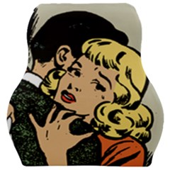 Hugging Retro Couple Car Seat Velour Cushion 