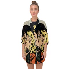 Hugging Retro Couple Half Sleeve Chiffon Kimono