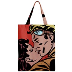 Retrocouplekissing Zipper Classic Tote Bag by vintage2030