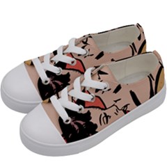 Retrocouplekissing Kids  Low Top Canvas Sneakers