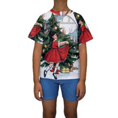 Christmas 1912802 1920 Kids  Short Sleeve Swimwear by vintage2030