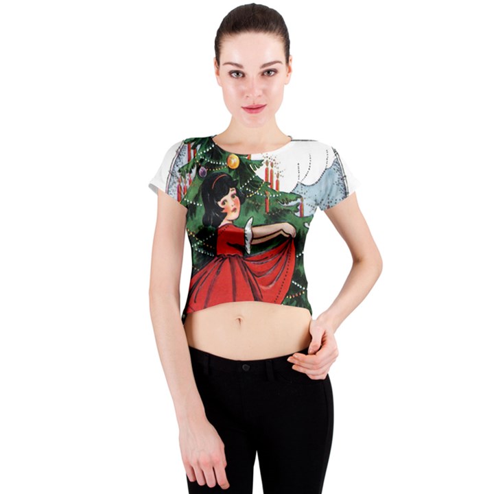 Christmas 1912802 1920 Crew Neck Crop Top