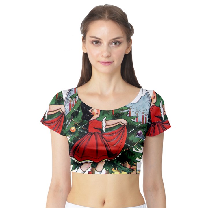 Christmas 1912802 1920 Short Sleeve Crop Top