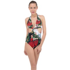 Christmas 1912802 1920 Halter Front Plunge Swimsuit by vintage2030