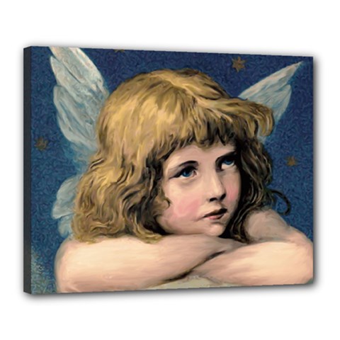 Angel 1866592 1920 Canvas 20  X 16  (stretched) by vintage2030