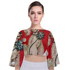 Love 1827262 1920 Tie Back Butterfly Sleeve Chiffon Top by vintage2030