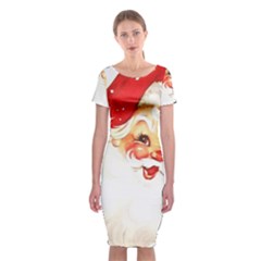 Santa Claus 1827265 1920 Classic Short Sleeve Midi Dress by vintage2030