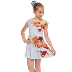 Santa Claus 1827265 1920 Kids Cap Sleeve Dress by vintage2030