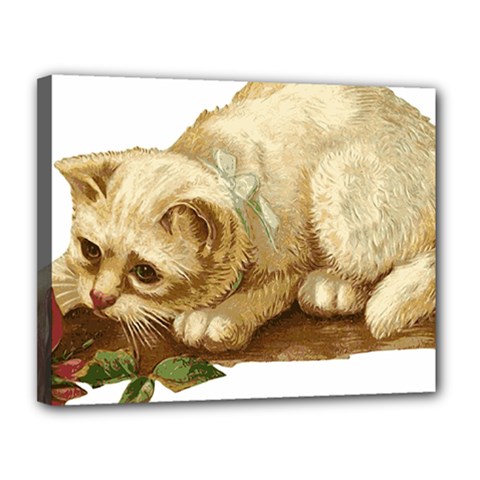 Cat 1827211 1920 Canvas 14  X 11  (stretched) by vintage2030