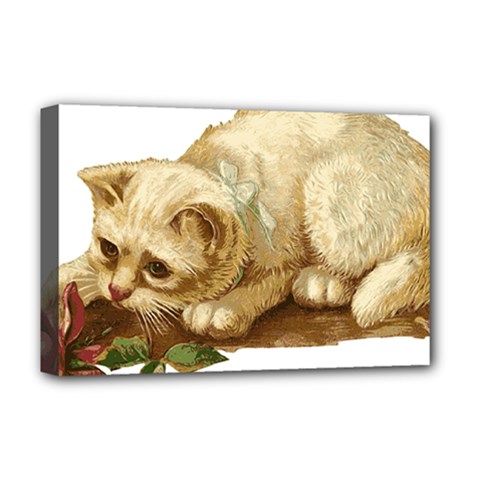 Cat 1827211 1920 Deluxe Canvas 18  X 12  (stretched) by vintage2030