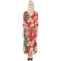 Children 1731738 1920 Quarter Sleeve Wrap Maxi Dress by vintage2030