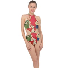 Children 1731738 1920 Halter Side Cut Swimsuit