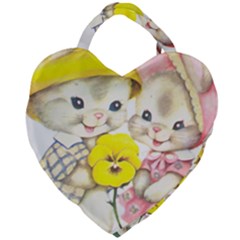 Rabbits 1731749 1920 Giant Heart Shaped Tote