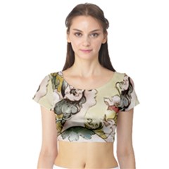 Lady 1650603 1920 Short Sleeve Crop Top by vintage2030