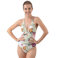 Elephant 1650653 1920 Halter Cut-out One Piece Swimsuit