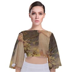 Vintage 1650586 1920 Tie Back Butterfly Sleeve Chiffon Top by vintage2030