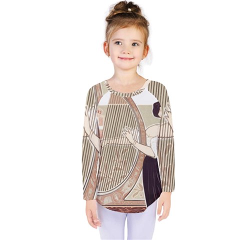 Woman 1503387 1920 Kids  Long Sleeve Tee by vintage2030