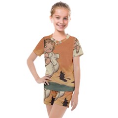 Halloween 1461955 1920 Kids  Mesh Tee And Shorts Set