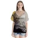 Owl 1462736 1920 V-Neck Flutter Sleeve Top View1