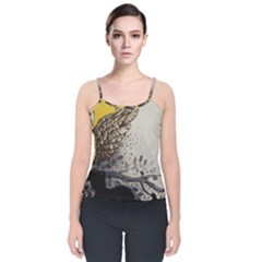 Owl 1462736 1920 Velvet Spaghetti Strap Top