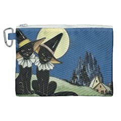 Black Cat 1462738 1920 Canvas Cosmetic Bag (xl)