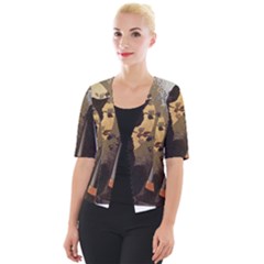 Owls 1461952 1920 Cropped Button Cardigan