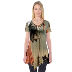 Witch 1461961 1920 Short Sleeve Tunic  by vintage2030