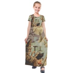 Witch 1461958 1920 Kids  Short Sleeve Maxi Dress