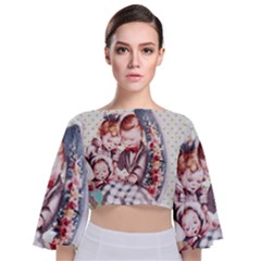 Ornamental 1336128 1280 Tie Back Butterfly Sleeve Chiffon Top by vintage2030