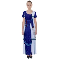 Lady 1318887 1920 High Waist Short Sleeve Maxi Dress