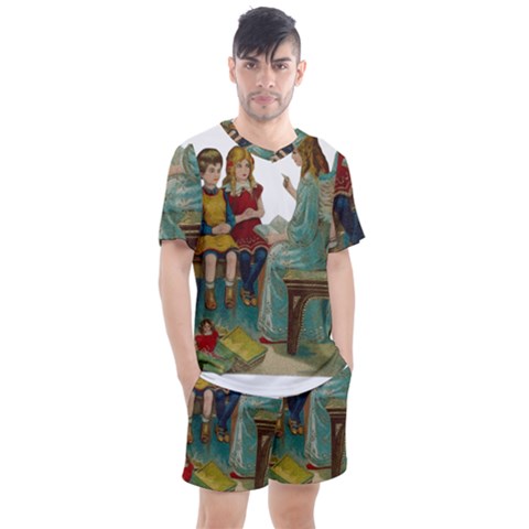 Angel 1347118 1920 Men s Mesh Tee And Shorts Set by vintage2030