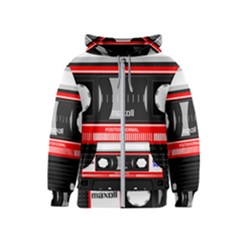 Compact Cassette Kids  Zipper Hoodie by vintage2030