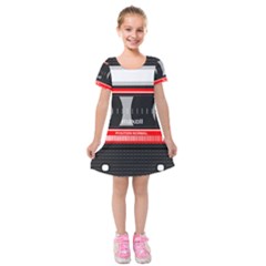 Compact Cassette Kids  Short Sleeve Velvet Dress by vintage2030