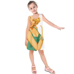 Woman 792872 1920 Kids  Sleeveless Dress by vintage2030