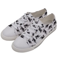 Pointing Finger Pattern Women s Low Top Canvas Sneakers by Valentinaart