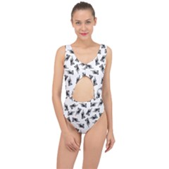 Pointing Finger Pattern Center Cut Out Swimsuit by Valentinaart