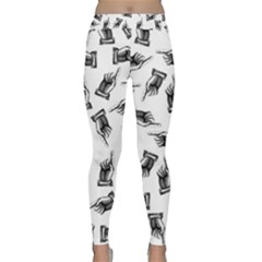 Pointing Finger Pattern Classic Yoga Leggings by Valentinaart