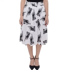 Pointing Finger Pattern Folding Skater Skirt by Valentinaart