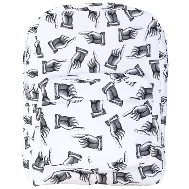 Pointing finger pattern Full Print Backpack