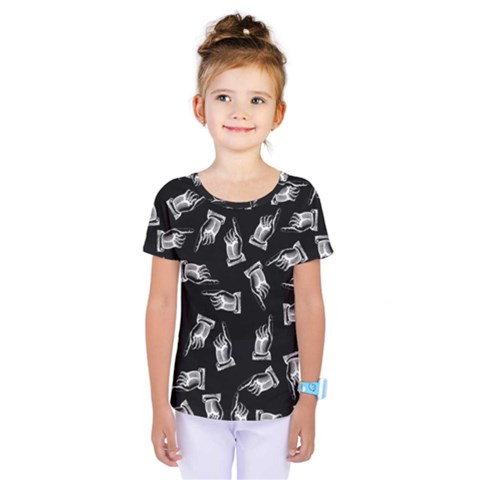 Pointing Finger Pattern Kids  One Piece Tee by Valentinaart