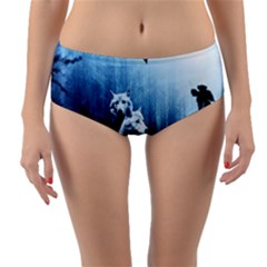 Wolfs Reversible Mid-waist Bikini Bottoms by Valentinaart