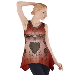 Wonderful Heart With Decorative Elements Side Drop Tank Tunic by FantasyWorld7