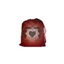 Wonderful Heart With Decorative Elements Drawstring Pouch (XS) View1