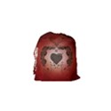 Wonderful Heart With Decorative Elements Drawstring Pouch (XS) View2