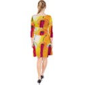 Three Red Chili Peppers Quarter Sleeve Front Wrap Dress View2