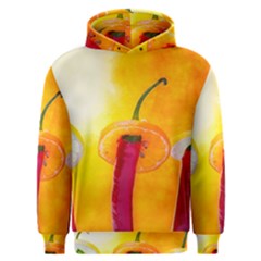 Three Red Chili Peppers Men s Overhead Hoodie by FunnyCow