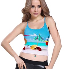 Red Chili Peppers On The Beach Spaghetti Strap Bra Top by FunnyCow