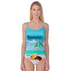 Red Chili Peppers On The Beach Camisole Leotard  by FunnyCow