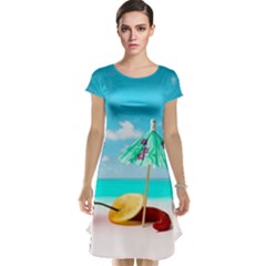 Red Chili Peppers On The Beach Cap Sleeve Nightdress by FunnyCow